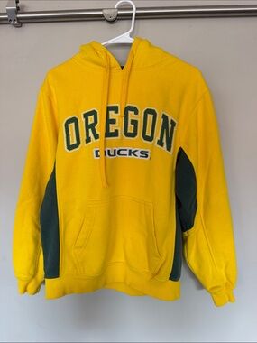 Colosseum Yellow and Dark Green Oregon Ducks Crewneck Hoodie